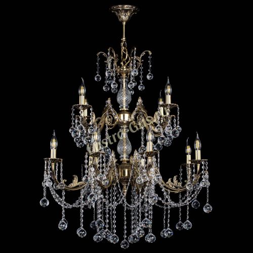 Люстра бронзовая Кассандра Алфея №12 шар в Пензе Гусь Хрустальный