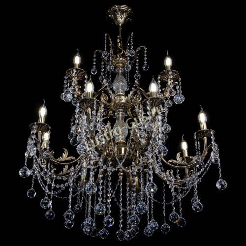 Люстра бронзовая Кассандра Алфея №12 шар в Пензе Гусь Хрустальный