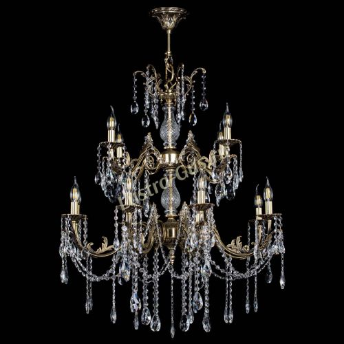 Люстра бронзовая Кассандра Алфея №12 журавлик в Пензе Гусь Хрустальный