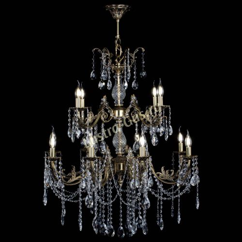 Люстра бронзовая Кассандра Алфея №12 звездочка в Пензе Гусь Хрустальный