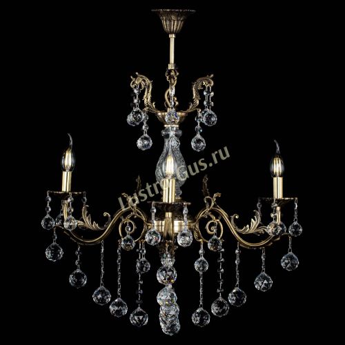 Люстра бронзовая Кассандра Алфея №3/2 шар в Пензе Гусь Хрустальный