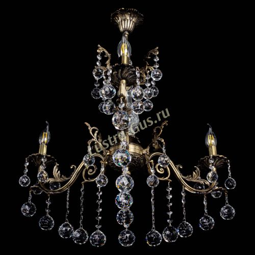 Люстра бронзовая Кассандра Алфея №3/2 шар в Пензе Гусь Хрустальный