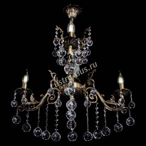 Люстра бронзовая Кассандра Алфея №3/2 шар в Пензе Гусь Хрустальный