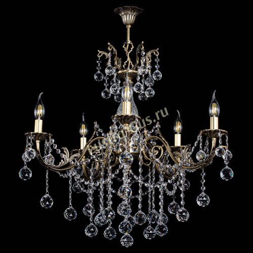 Люстра бронзовая Кассандра Алфея №5/1 шар в Пензе Гусь Хрустальный