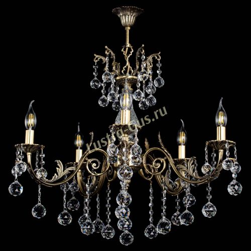 Люстра бронзовая Кассандра Алфея №5/2 шар в Пензе Гусь Хрустальный