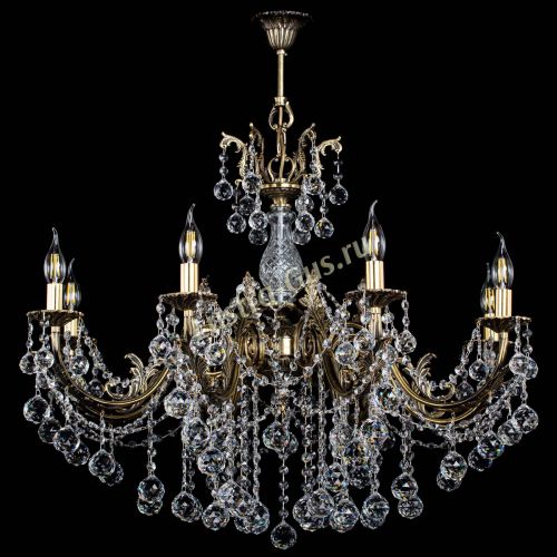 Люстра бронзовая Кассандра Алфея №8/1 шар в Пензе Гусь Хрустальный