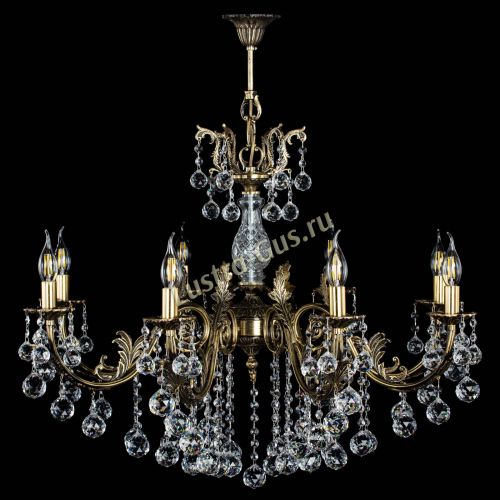 Люстра бронзовая Кассандра Алфея №8/2 шар в Пензе Гусь Хрустальный