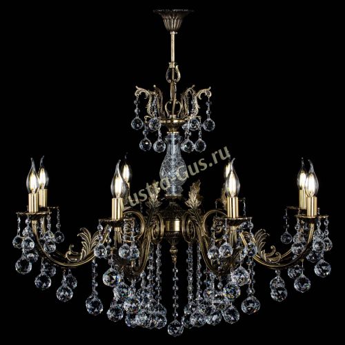 Люстра бронзовая Кассандра Алфея №8/2 шар в Пензе Гусь Хрустальный