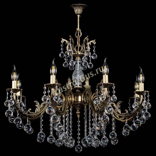 Люстра бронзовая Кассандра Алфея №8/2 шар в Пензе Гусь Хрустальный