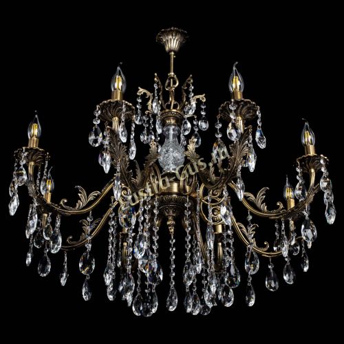 Люстра бронзовая Кассандра Алфея №8/2 журавлик в Пензе Гусь Хрустальный