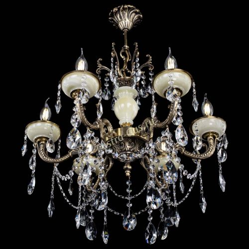 Люстра бронзовая Оникс белый №6/1 лучик в Пензе Гусь Хрустальный