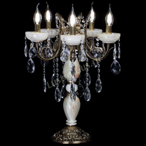 Настольная лампа Антик №5 с камнем в Пензе Гусь Хрустальный