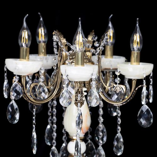 Настольная лампа Антик №5 с камнем в Пензе Гусь Хрустальный