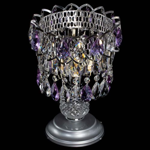 Настольная лампа Астра №1 фиолетовая в Пензе Гусь Хрустальный