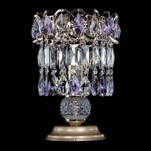 Настольная лампа Астра №1 фиолетовая в Пензе Гусь Хрустальный