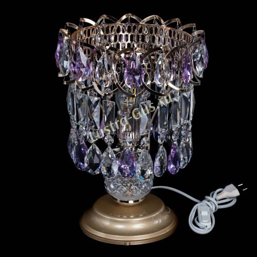 Настольная лампа Астра №1 фиолетовая в Пензе Гусь Хрустальный