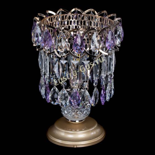 Настольная лампа Астра №1 фиолетовая в Пензе Гусь Хрустальный