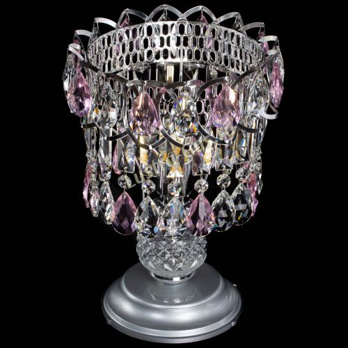 Настольная лампа Астра №1 розовая в Пензе Гусь Хрустальный