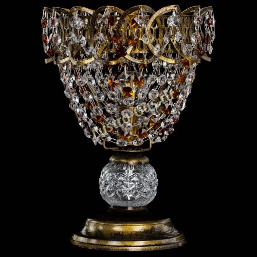 Настольная лампа Астра ажур №1 под бронзу Чайная в Пензе Гусь Хрустальный