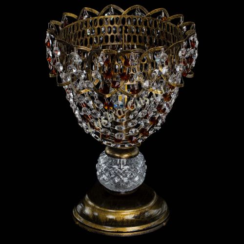 Настольная лампа Астра ажур №1 под бронзу Чайная в Пензе Гусь Хрустальный