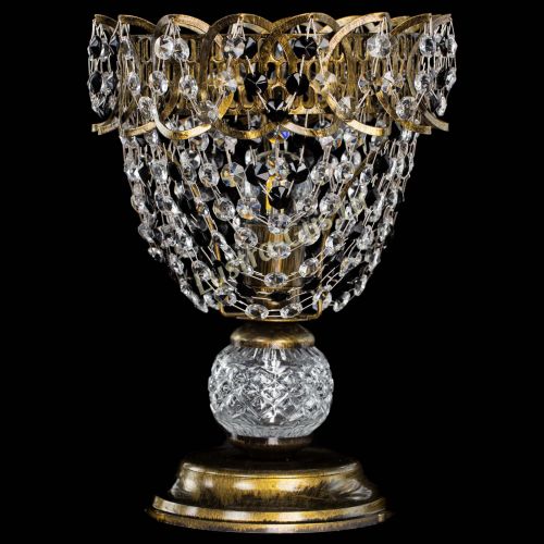 Настольная лампа Астра ажур №1 под бронзу Черная в Пензе Гусь Хрустальный