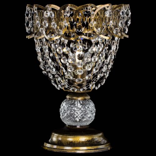 Настольная лампа Астра ажур №1 под бронзу Черная в Пензе Гусь Хрустальный