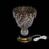 Настольная лампа Астра ажур №1 под бронзу Фиолетовая в Пензе