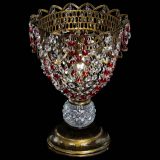 Настольная лампа Астра ажур №1 под бронзу Красная в Пензе