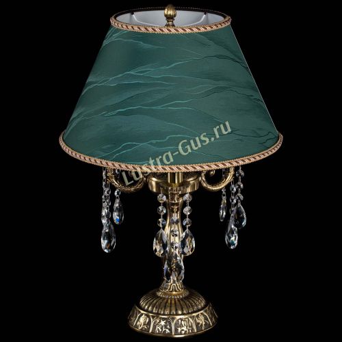 Бронзовая настольная лампа Аврора №3 Баден с абажуром в Пензе Гусь Хрустальный