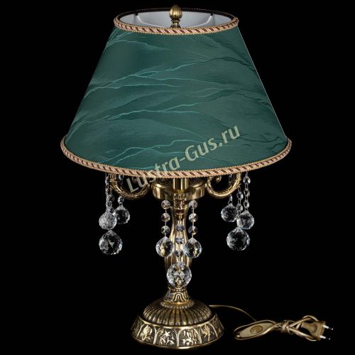 Бронзовая настольная лампа Аврора №3 Шар с абажуром в Пензе Гусь Хрустальный