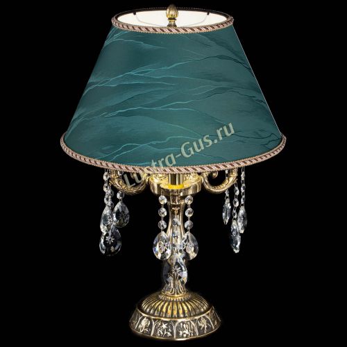Бронзовая настольная лампа Аврора №3 Звездочка с абажуром в Пензе Гусь Хрустальный