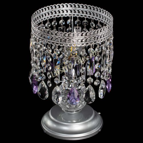 Настольная лампа Флоренция №1 фиолетовая в Пензе Гусь Хрустальный