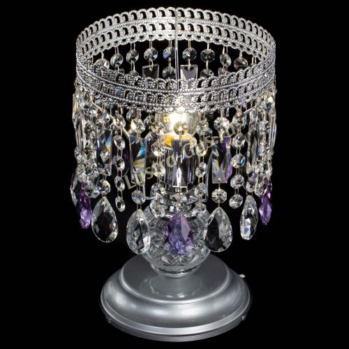 Настольная лампа Флоренция №1 фиолетовая в Пензе Гусь Хрустальный