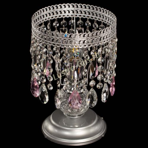 Настольная лампа Флоренция №1 розовая в Пензе Гусь Хрустальный
