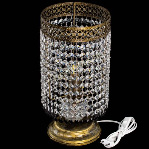 Настольная лампа Венеция оптикон №1 бронза черная в Пензе Гусь Хрустальный