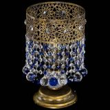 Настольная лампа Восток с шарами под бронзу Синяя в Пензе