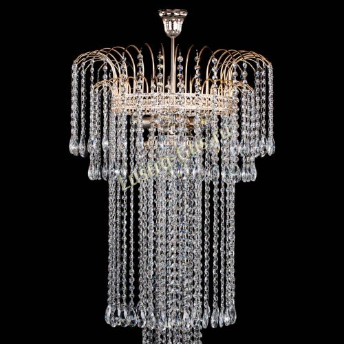 Люстра Агата Каскад №4 длинная в Пензе Гусь Хрустальный