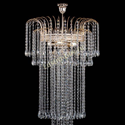 Люстра Агата Каскад №4 длинная в Пензе Гусь Хрустальный