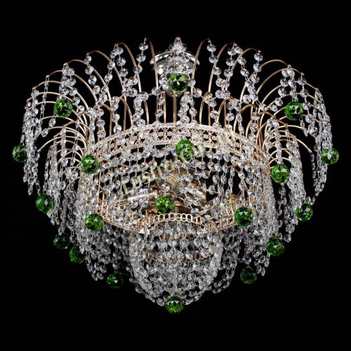 Люстра Агата Венеция №4 шар зеленая в Пензе Гусь Хрустальный
