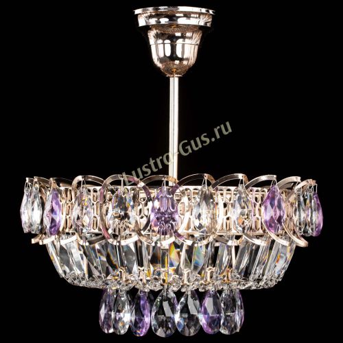 Люстра Астра Бутон №1 с подвесом Фиолетовая в Пензе Гусь Хрустальный