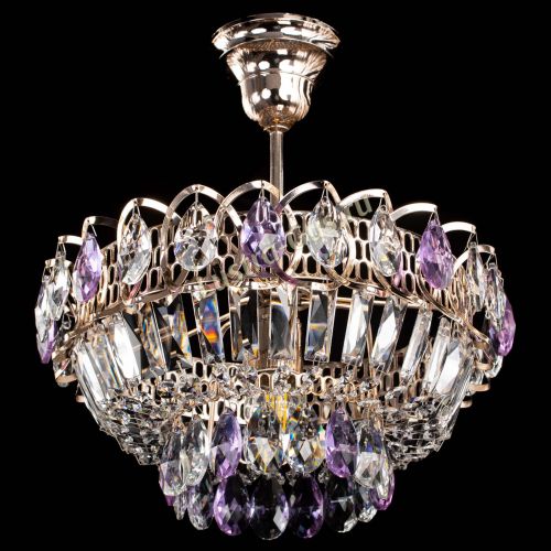 Люстра Астра Бутон №1 с подвесом Фиолетовая в Пензе Гусь Хрустальный