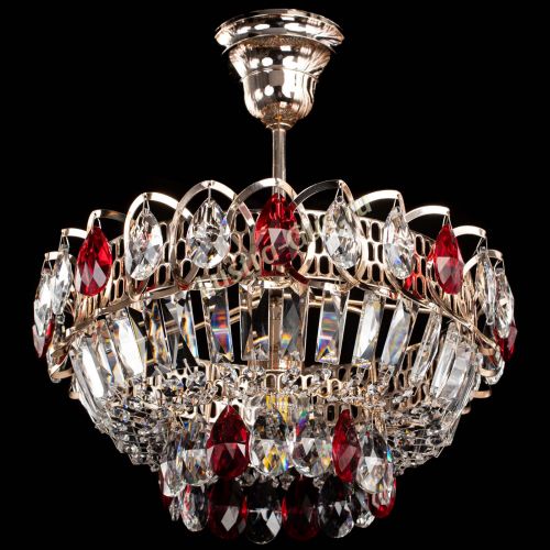 Люстра Астра Бутон №1 с подвесом Красная в Пензе Гусь Хрустальный