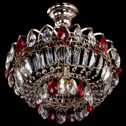 Люстра Астра Бутон №1 с подвесом Красная в Пензе Гусь Хрустальный