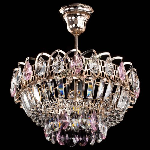 Люстра Астра Бутон №1 с подвесом Розовая в Пензе Гусь Хрустальный