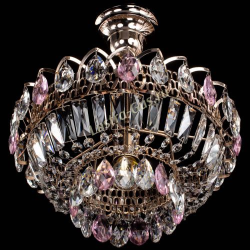 Люстра Астра Бутон №1 с подвесом Розовая в Пензе Гусь Хрустальный