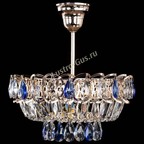 Люстра Астра Бутон №1 с подвесом Синяя в Пензе Гусь Хрустальный