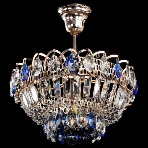 Люстра Астра Бутон №1 с подвесом Синяя в Пензе Гусь Хрустальный