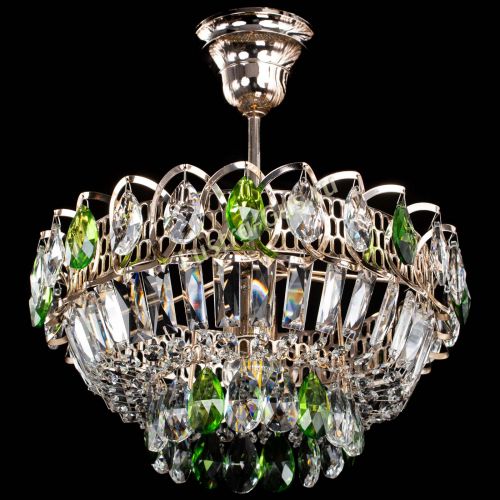 Люстра Астра Бутон №1 с подвесом Зеленая в Пензе Гусь Хрустальный