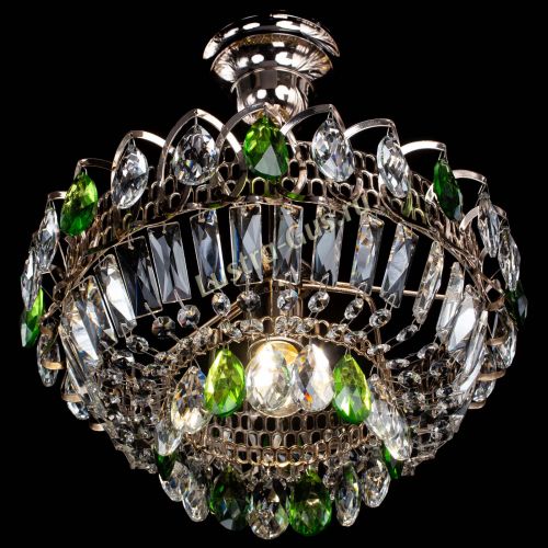 Люстра Астра Бутон №1 с подвесом Зеленая в Пензе Гусь Хрустальный