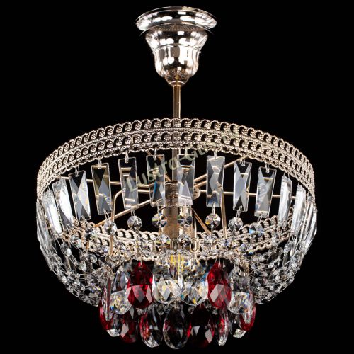 Люстра Астра Флоренция №1 мини красная в Пензе Гусь Хрустальный